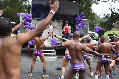 Runners dancing